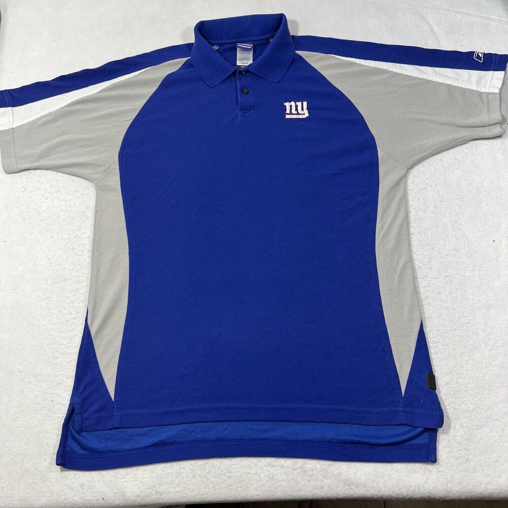Reebok NFL New York Giants Men's Medium Loose Fit Play Dry Short Sleeve Polo